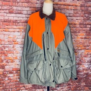 Vintage Dunn’s Supply Orange and Gray Button Down Small Game Hunting Jac…